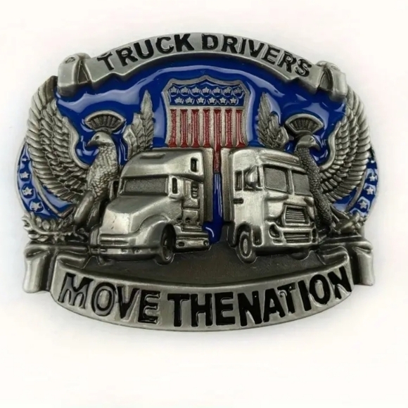 New Men's Truck Drivers Move The Nation belt buckle - Picture 1 of 4